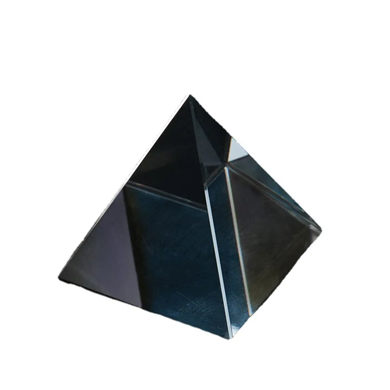 Honor of Crystal Top Quality Polyhedron Clear Glass Blank Pyramid Prism Optical Crystal Pyramids Paperweight Ornament