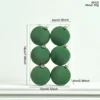 6-6PCS Flocked Balls - Dark Green