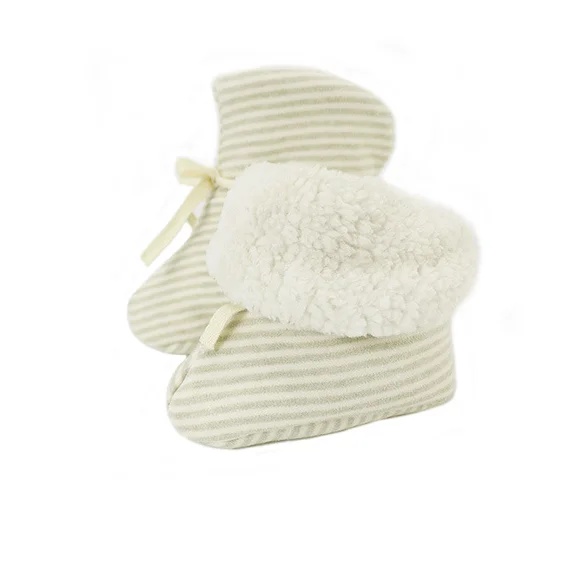 Детские ботинки из органического хлопка, носки для новорожденных, мягкая зимняя обувь для малышей