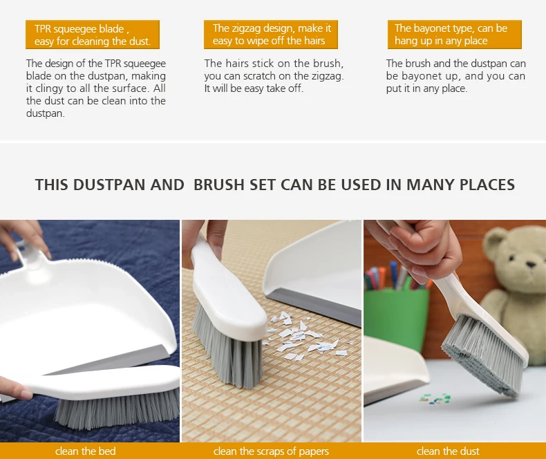 Portable Cleaning Brush Dustpan Desktop Dust Soft Brush Bed Brush