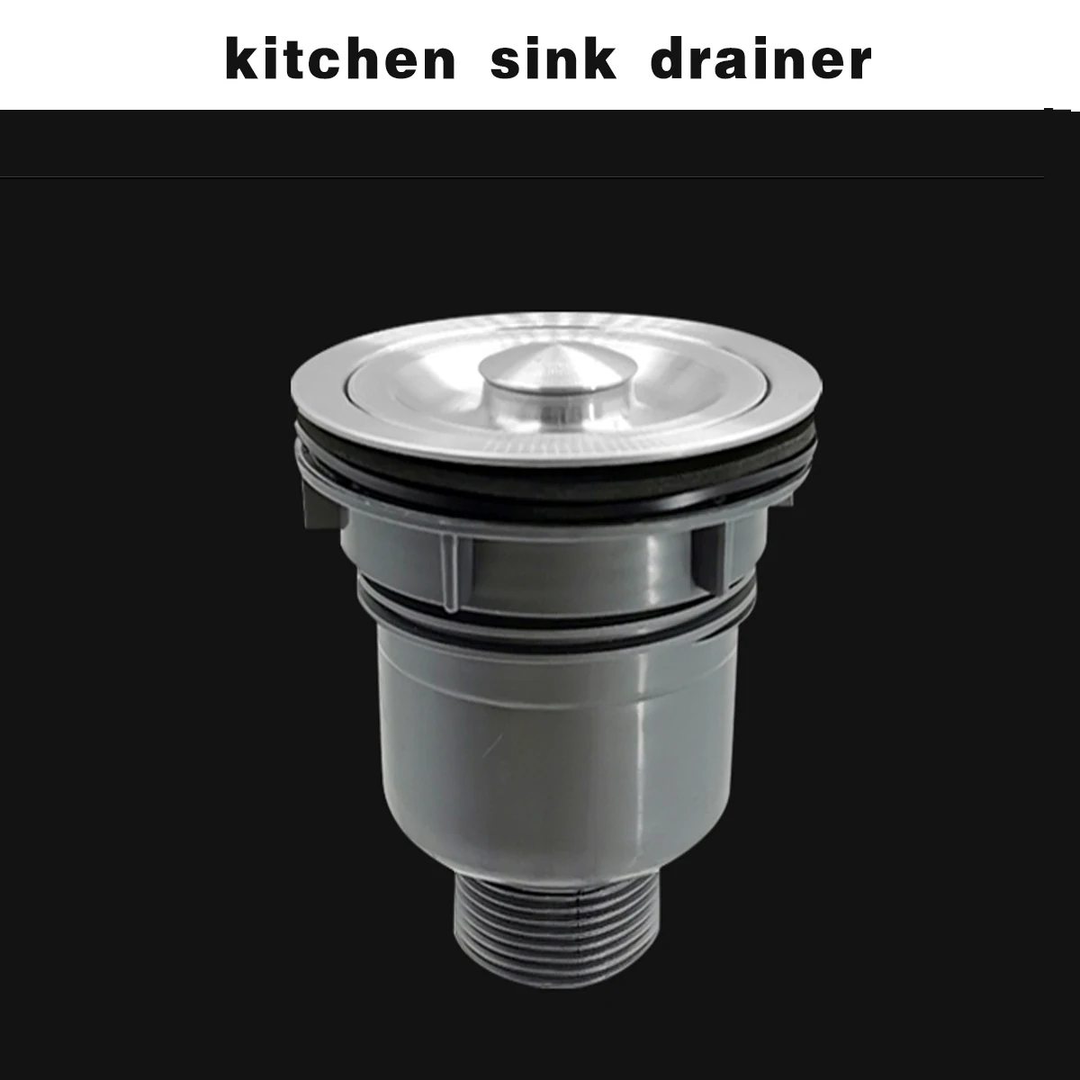 product kitchen sink drainer basket strainer stainless steel fittings plug support customization-4