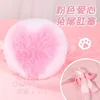 Bola de Pelo con Corazón Rosa de Amor