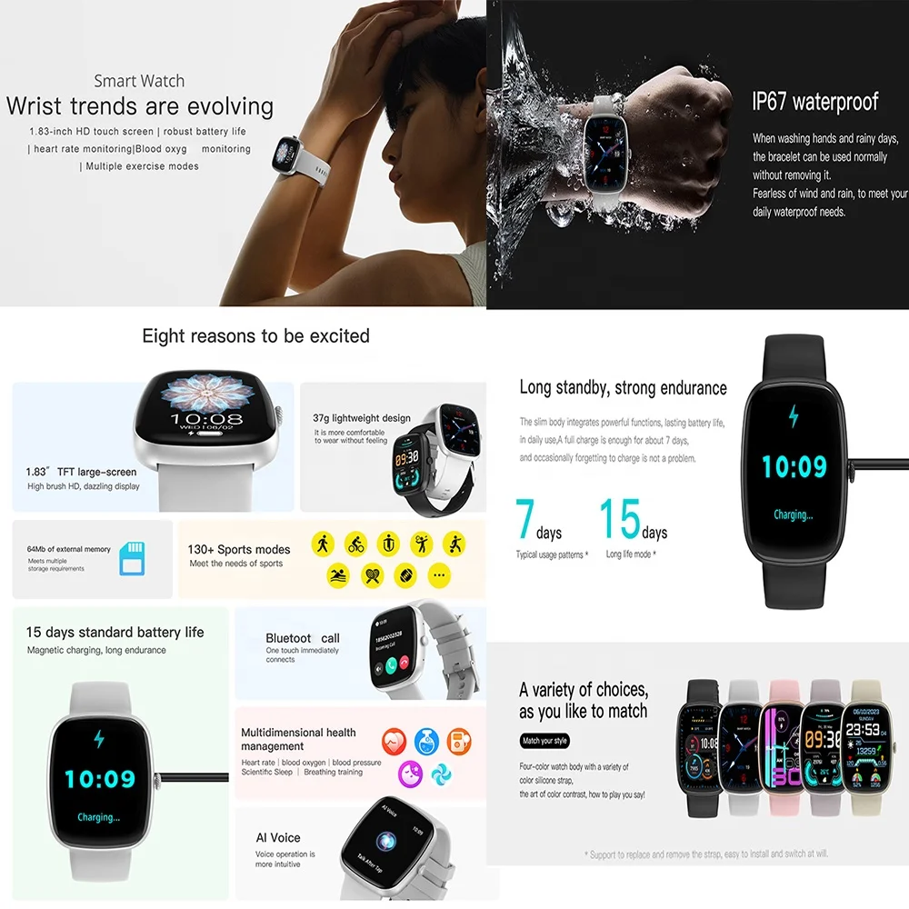 Smart Watch Z139 - Stylish Health Tracker for Everyone