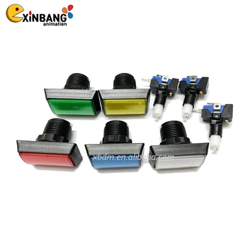 High Quality 50*33mm Rectangular Button Switch Arcade Game Machine Button with Led for Sale