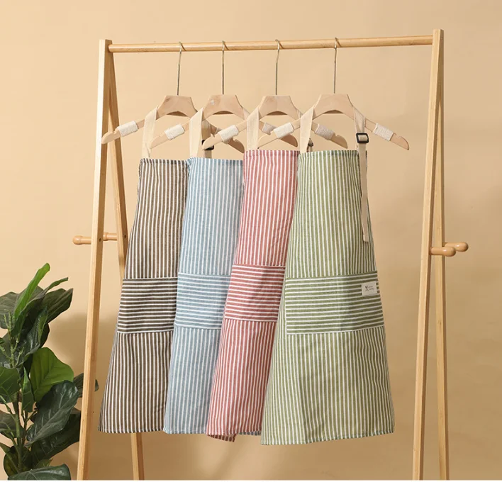 Chef Apron Waterproof Polyester Cotton Kitchen Cooking Apron with Pockets for Men and Women