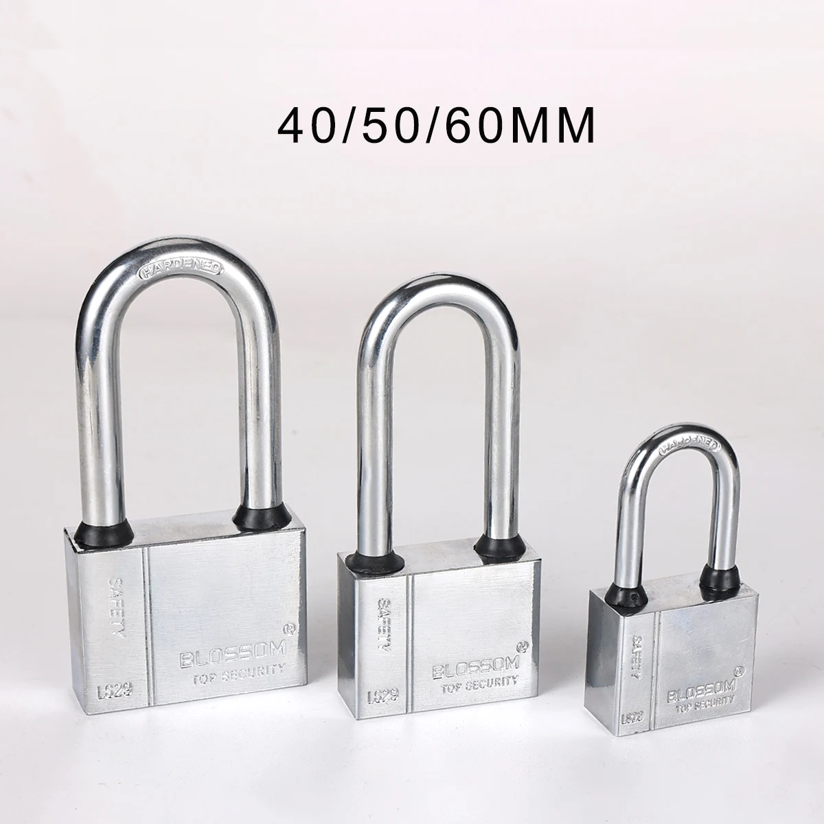 (未使用･未開封品)　Silk Steel lok26k6 LS29L Zhejiang Padlock Long Shackle Chrome Plating Square