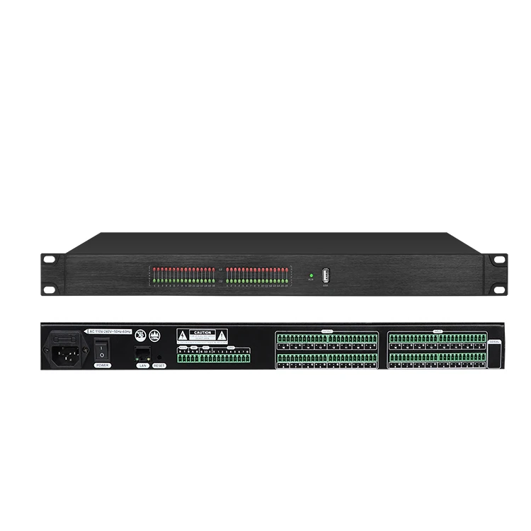 16-Channel Professional Audio System Digital Conference Audio Matrix Processor Durable Metal Construction