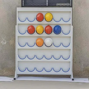 Industrial-Style Metal Safety Helmet Rack Wall-Mounted for Workshop and Outdoor Use Construction Site Office Furniture