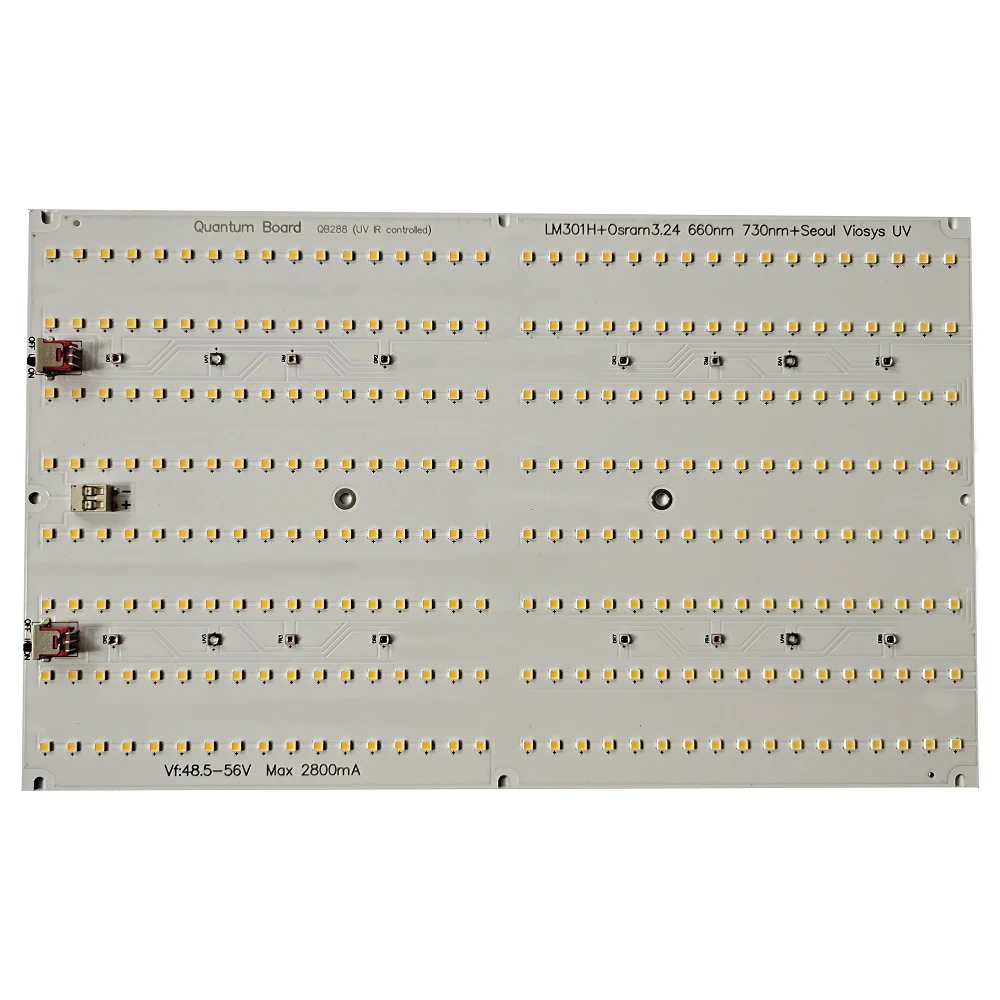 Full Cycle LED Grow Light LM301H OSR 660nm 730nm Seoul Viosys UV  PCB Board