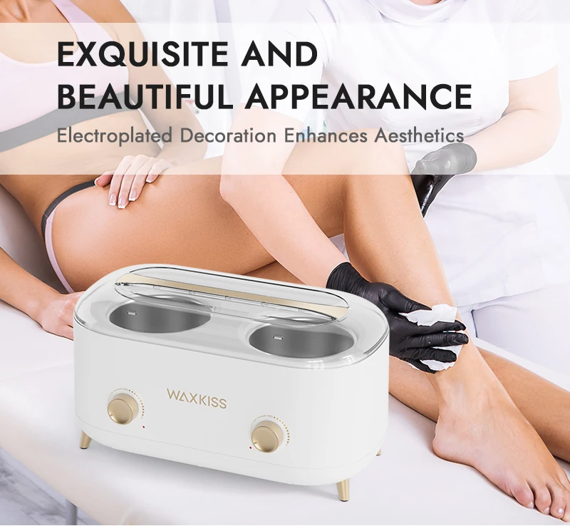 Customize Logo 1000ml2 Double Pot Hair Removal Wax Machine Easy To Use Depilatory Wax Warmer 1353