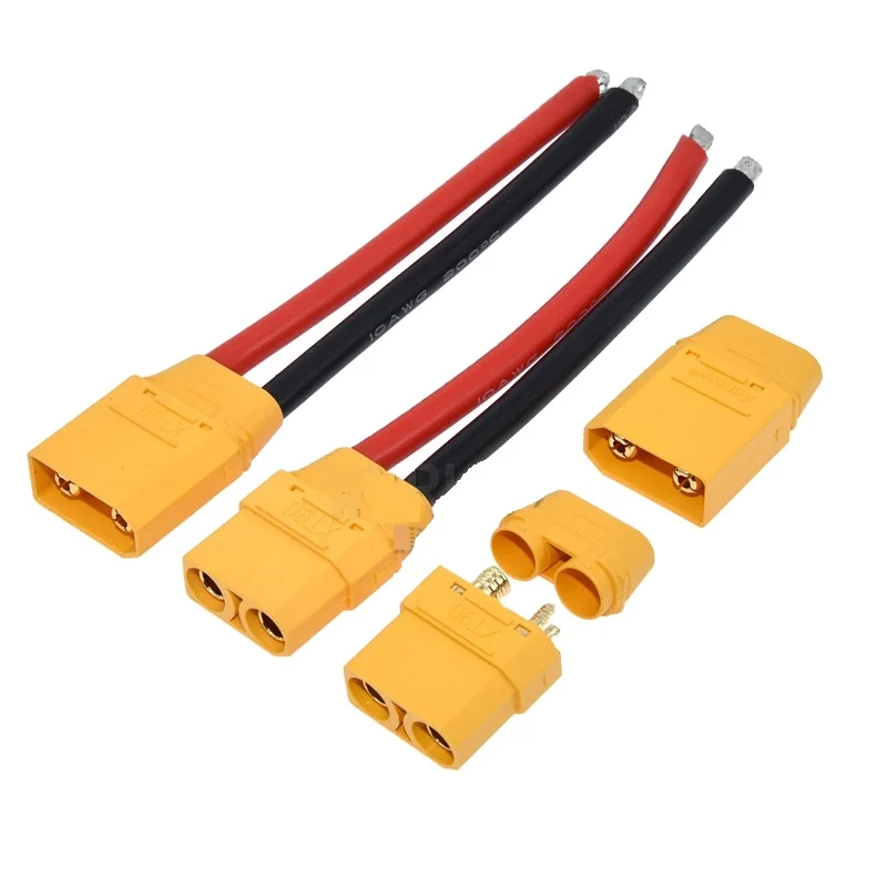 OTOTEC 2pcs XT90 Mâle à TRX Femelle Câble Kit 12AWG Fil RC Chargeur de Voiture UAV LiPo Batterie