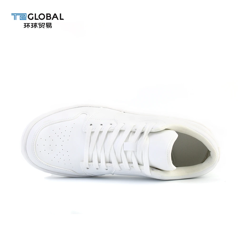 Cheap stylish original brand pu leather flat sneakers shoes for men