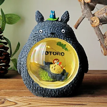 Cute Kawaii Japanese Nightstand decoration movie Totoro resin house night light for baby children room gift