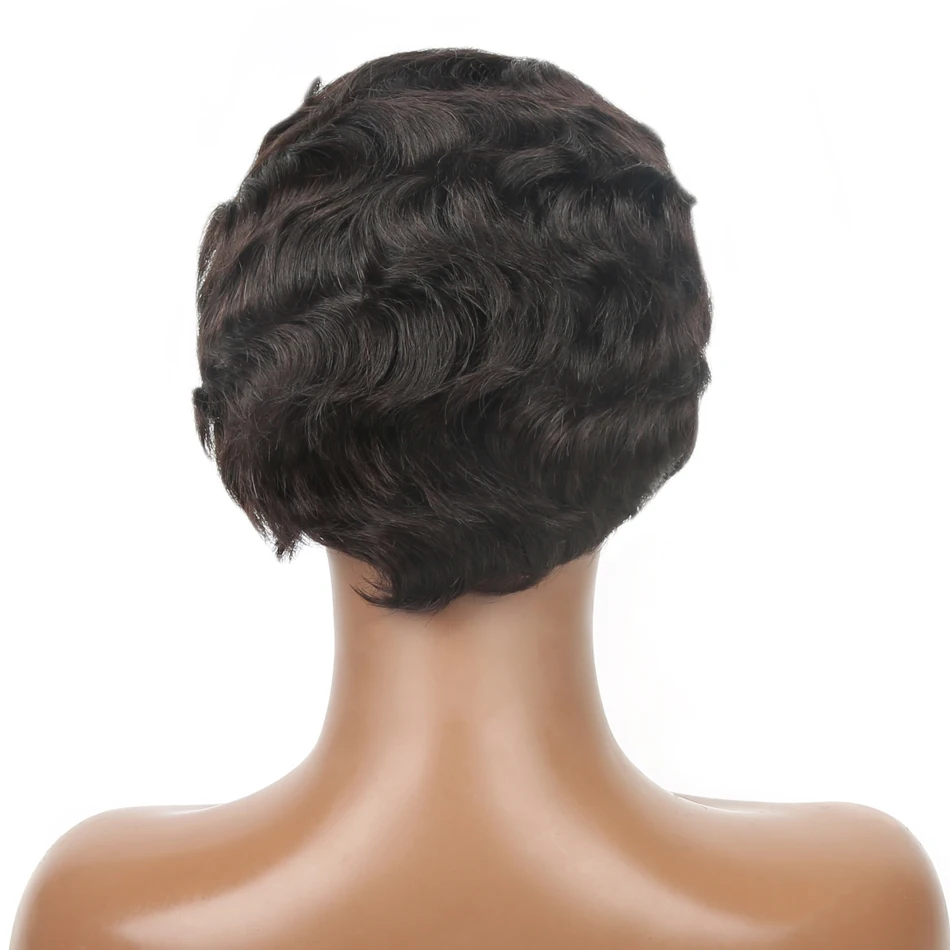 Short Bob Deep Wave Pixie Cut Transparent Lace Front Human Hair Wigs Black Women Brazilian Loose Deep Curly Wavy Human Hair Wig