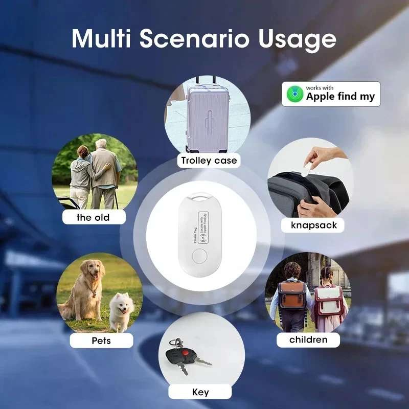 Mini GPS Tracker for IOS Find My APP Smart Tag Tracking Device BT Compatible Finder for IOS System Keys Wallet Bags