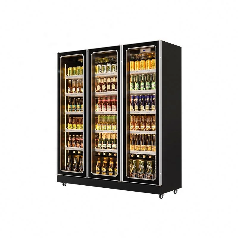 Large Capacity Fridge Commercial Refrigeration Equipment Supermarket Bottle Drinks Cold Water Beer Showcase Cabinet Fridge