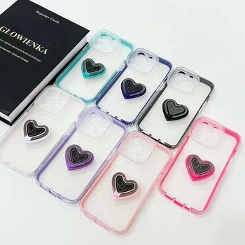 Luxury Love Heart Bracelet Soft Electroplate Tpu Case For IPhone 12 Pro Max Hard Frame With Ring