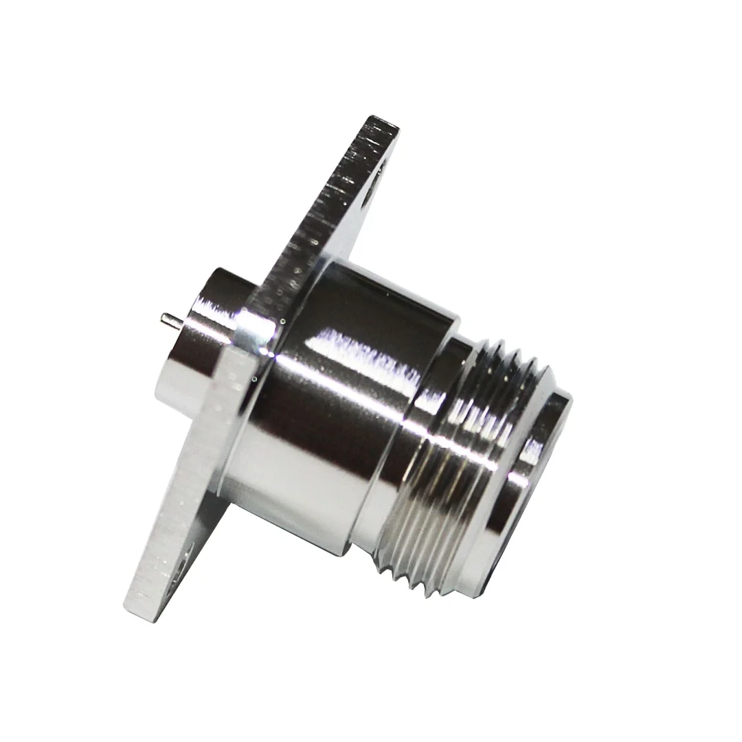 Custom Design N-KFD RF Connector Female N Connector Four-hole Flange Square Plate Coaxial Connector