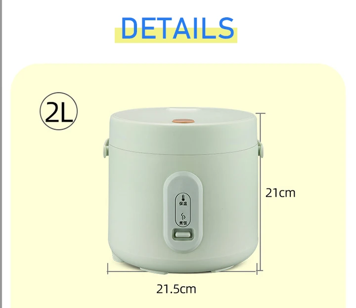 cheap portable mini rice cooker 1.2l/2l