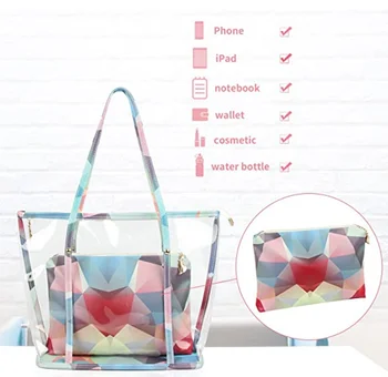 Source Luxury designer Clear Purse PVC Transparent Bag Women Girls