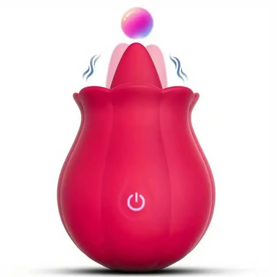 Rose Powerful Oral Nipple Clitoris Stimulator Massager Adult Sex Toys for  Women Swing Tongue Licking Vibrator