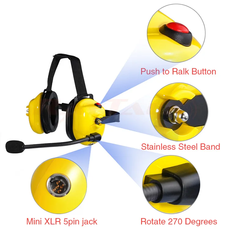 Two Way Radio Behind the Head Noise Cancelling Headset for Motorola