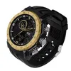 2 Glod Case Black Dial