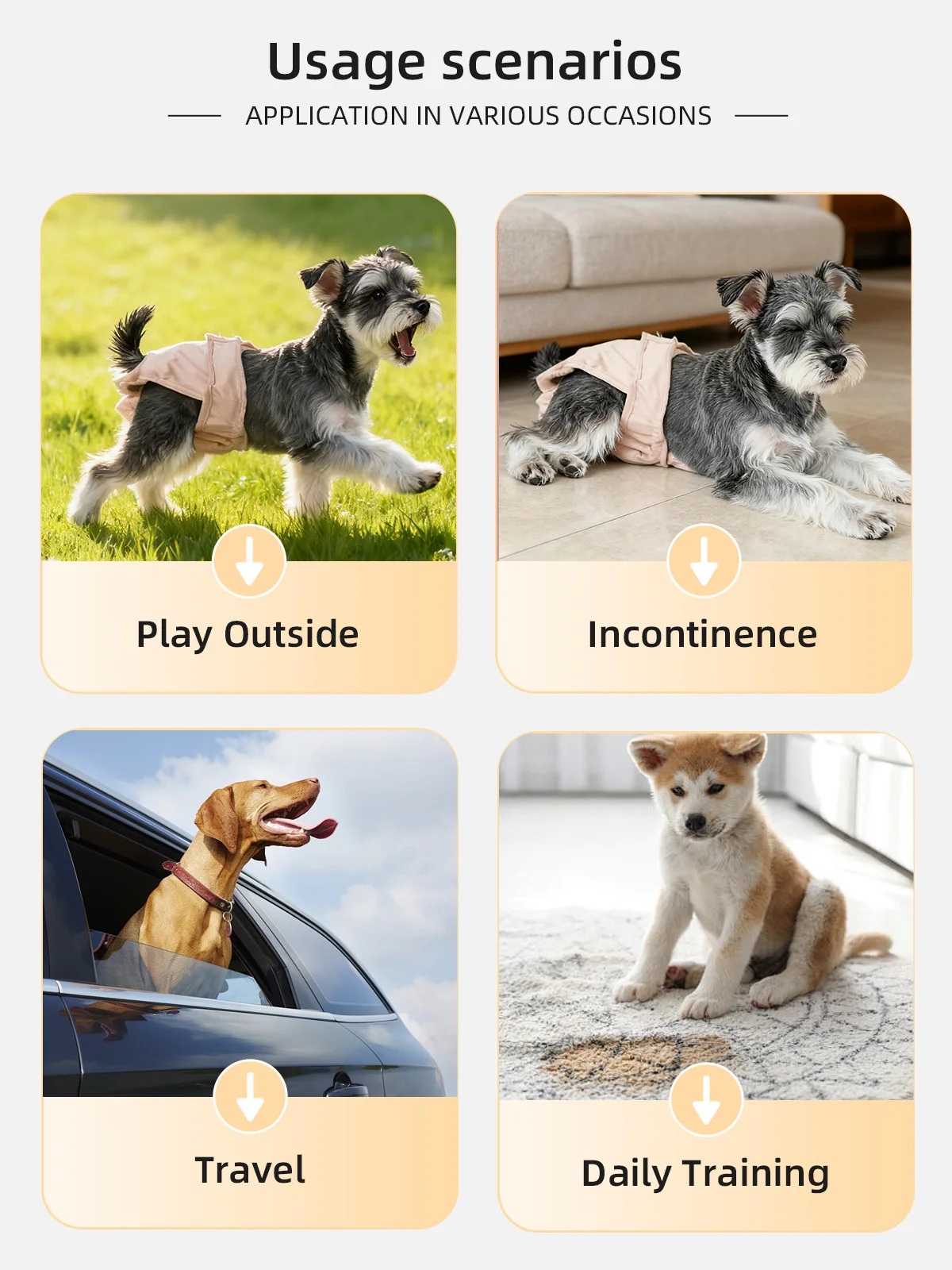 Wholesale Reusable Soft Washable Female Dog Nappies Diapers Custom Com - product detail 6