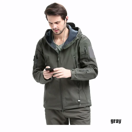 custom Tactical Waterproof plus cashmere outdoor coats Softshell Jackets mens jackets_voghion.com