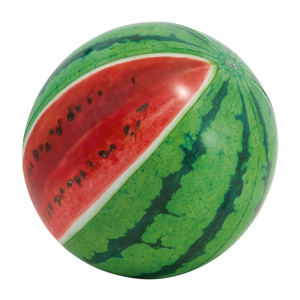 20CM Portable Watermelon Design Inflatable Ball Toy Beach Pool Play Toy Ball o 