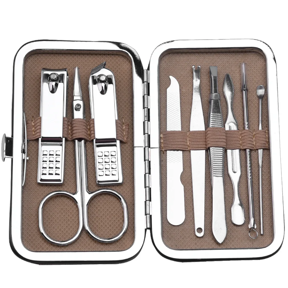 9 шт. P rofessional набор кусачек для ногтей набор инструментов для педикюра женский набор для ухода маникюрный набор для путешествий и дома