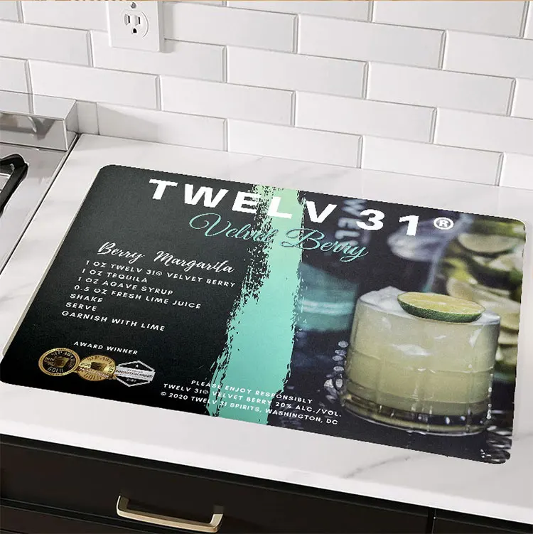 Countertop Promotional Retail Advertisement Pad Changeable Counter Mat with Insert