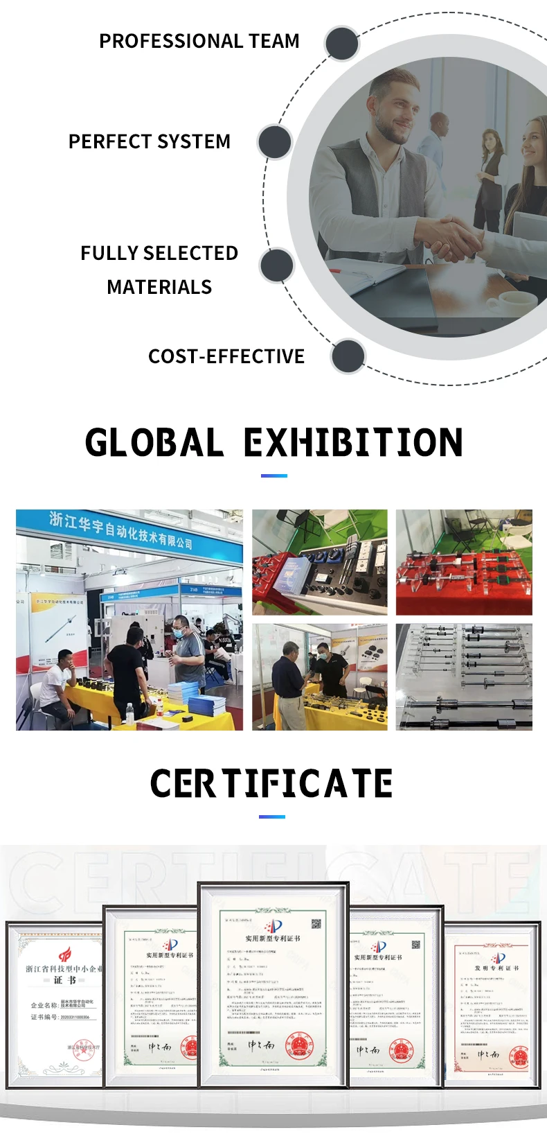 Huayu Factory Custom Guide Rail Ball Bearings Sliding Rail System