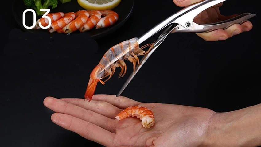 Очиститель креветок, очиститель креветок из нержавеющей стали, устройство для очистки креветок, Креативные кухонные инструменты