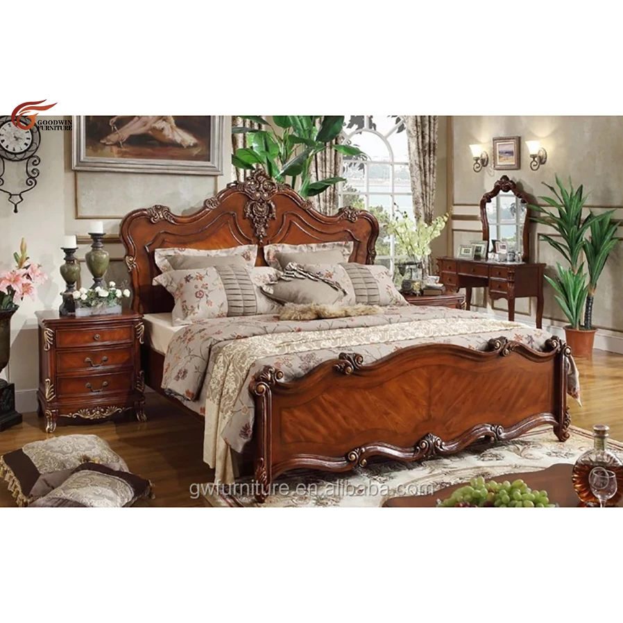 Source Cheap Price Classic Style Solid Wood Bedroom Decor Bed Room ...