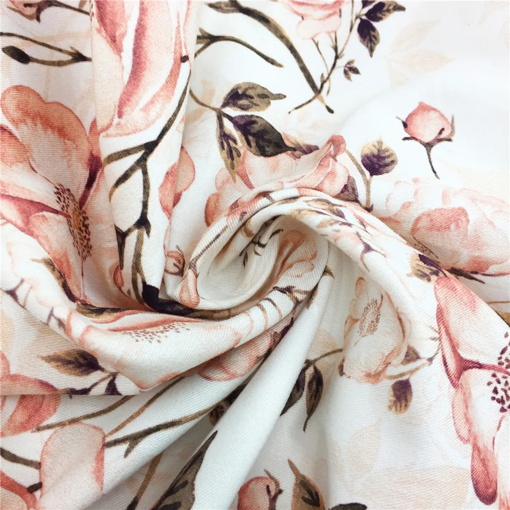 2022 New Custom Floral Digital Print Design 100 Cotton Printed Fabric ...