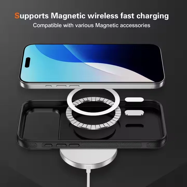 Fiber Texture Woven Ultra Thin Protective Cover Mobile Cell Phone Case with  Magnetic iphone case for iPhone 17 15 Pro Max Cases