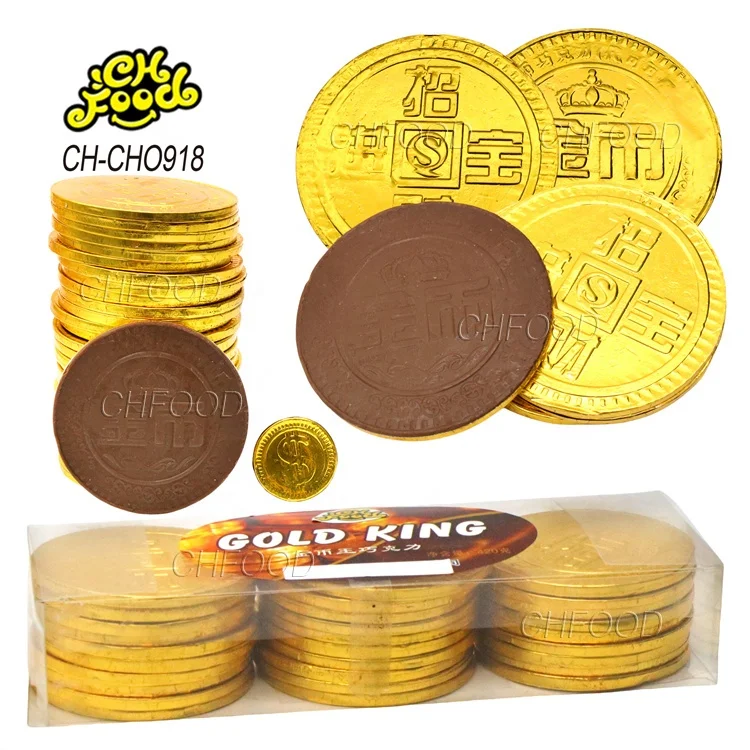 Wholesale Hot Selling Super Big Gold Chocolate Coin Candy Sweets Halal