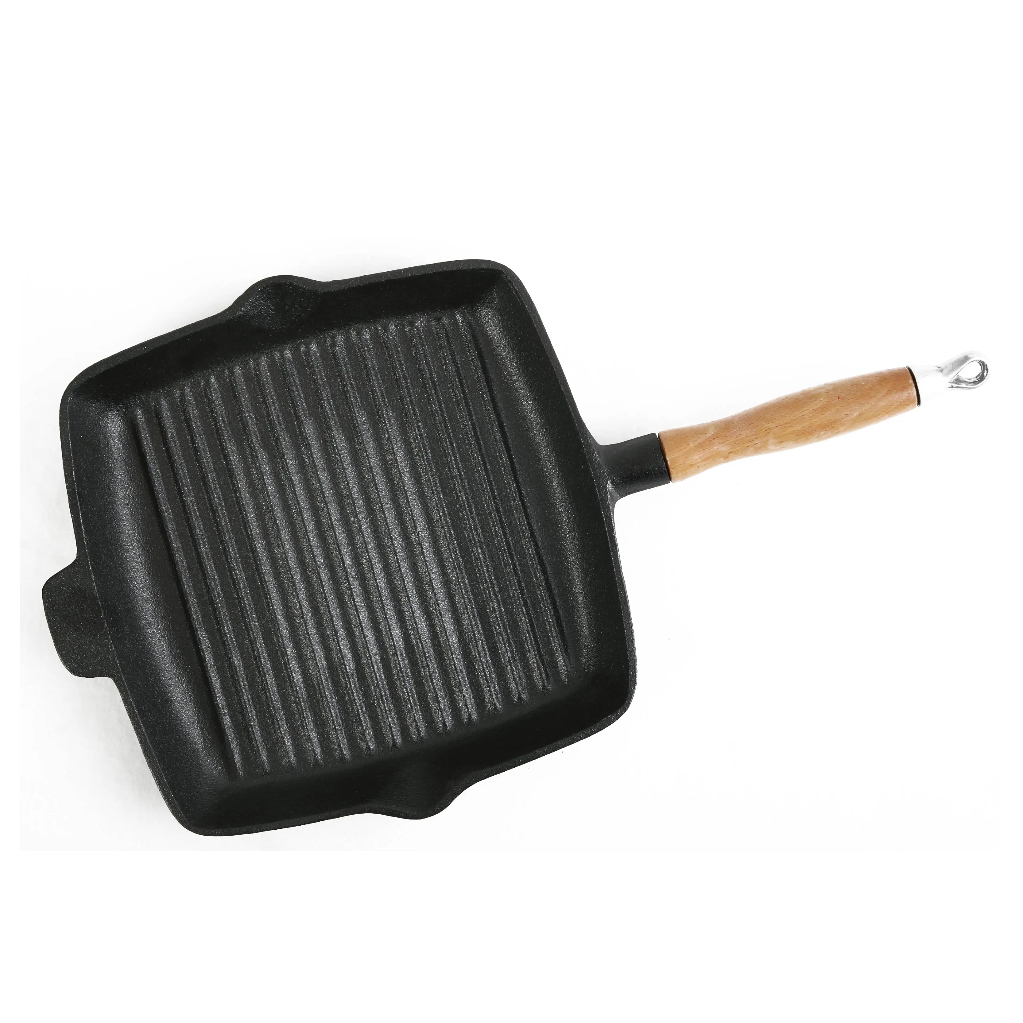 New Arrival Pre Seasoned Cast Iron Grill Skillet Fry Pan With Cooking Ridges Stove And Oven Safe