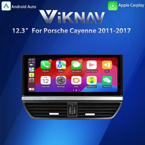 Viknav 12.3 Inch GPS Navigation Car Radio Touch Screen for Porsche for Cayenne 2011-2017 Tape Recorder Head Unit DSP Multimedia