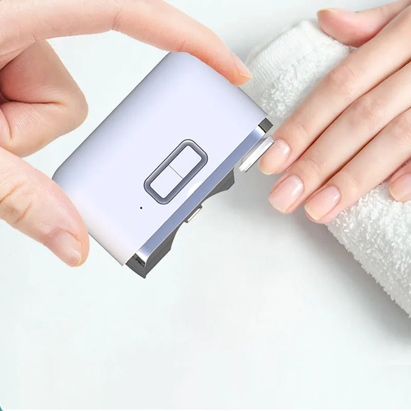 Hot Selling Electric Finger Nail Clipper USB Rechargeable Safety Fingernail Trimmer Grinder Machine Cutter with Nail File