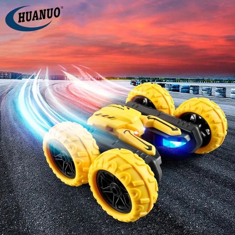 Double Sided Rc Car 2.4GHz 4WD Butterfly Swing Arm Rotating Rc Stunt Twist Car Toys with Lights&Music