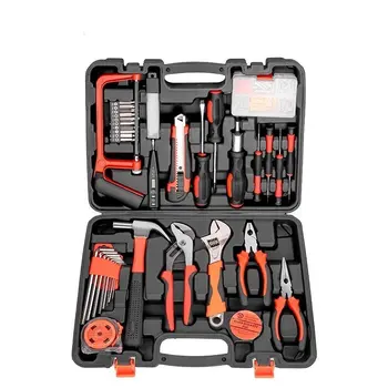 Multifunctional Manual & Electric Repair Carbon Steel Tool Set Household Hardware & Woodworking Tool Box Combination