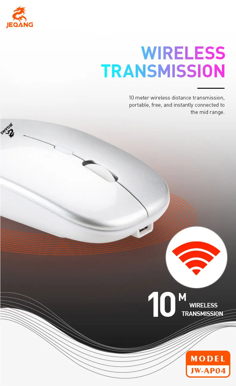 Jeqang Portable  Optical Mouse Mini Gaming Mouse with Battery Power for Laptop/Office Use in Stock