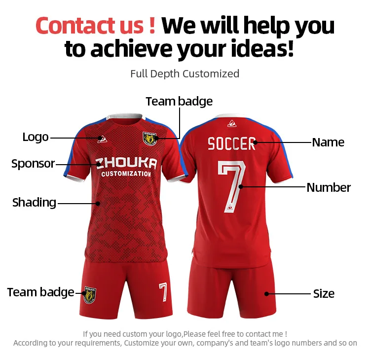 Custom Football Jersey Set Soccer Uniform Sublimated Soccer Jersey