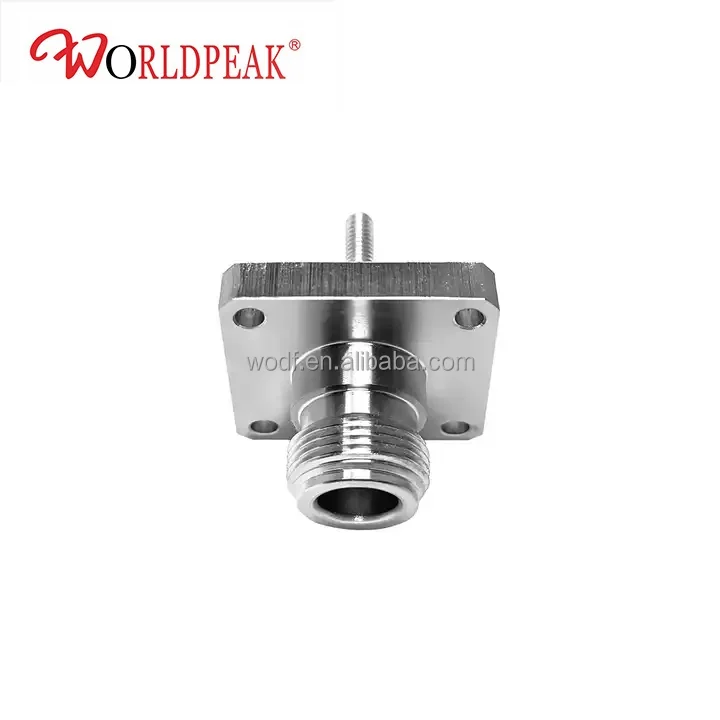 N Female Jack 4 Hole Flange Panel Mount 32mmsq Flange Panel Rf ...