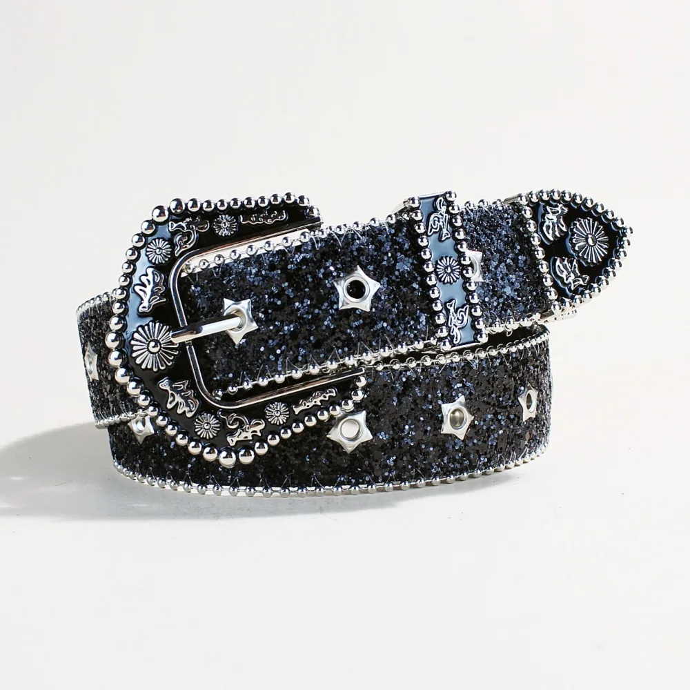 New Arrival Fashion Studded Star Waist Straps Shiny  display picture 3