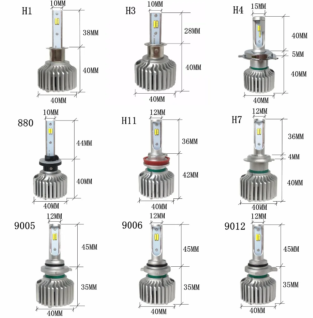 Система автоматического освещения 6000k 3000K canbus h13 h11 h7 h4 комплекты светодиодных фар