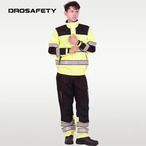 Custom Logo Two Piece Sets Flame Retardant Anti Static Hi Vis Work Clothes Work Suits