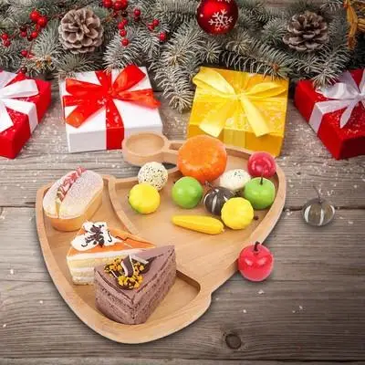 China Christmas Decorative Wooden Food Plates & Holiday Party Tableware - Image 4